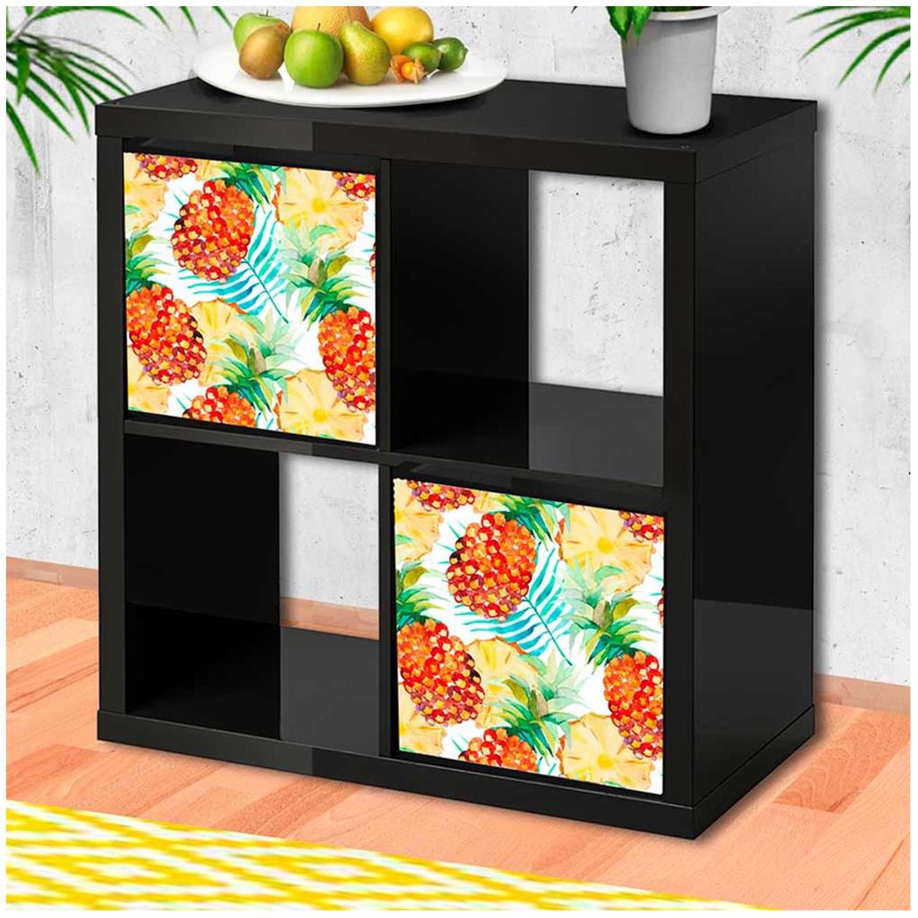 Les Trésors De Lily [Q4497] - Storage Cube 'Pineapple' Orange Green - 31x31 Cm