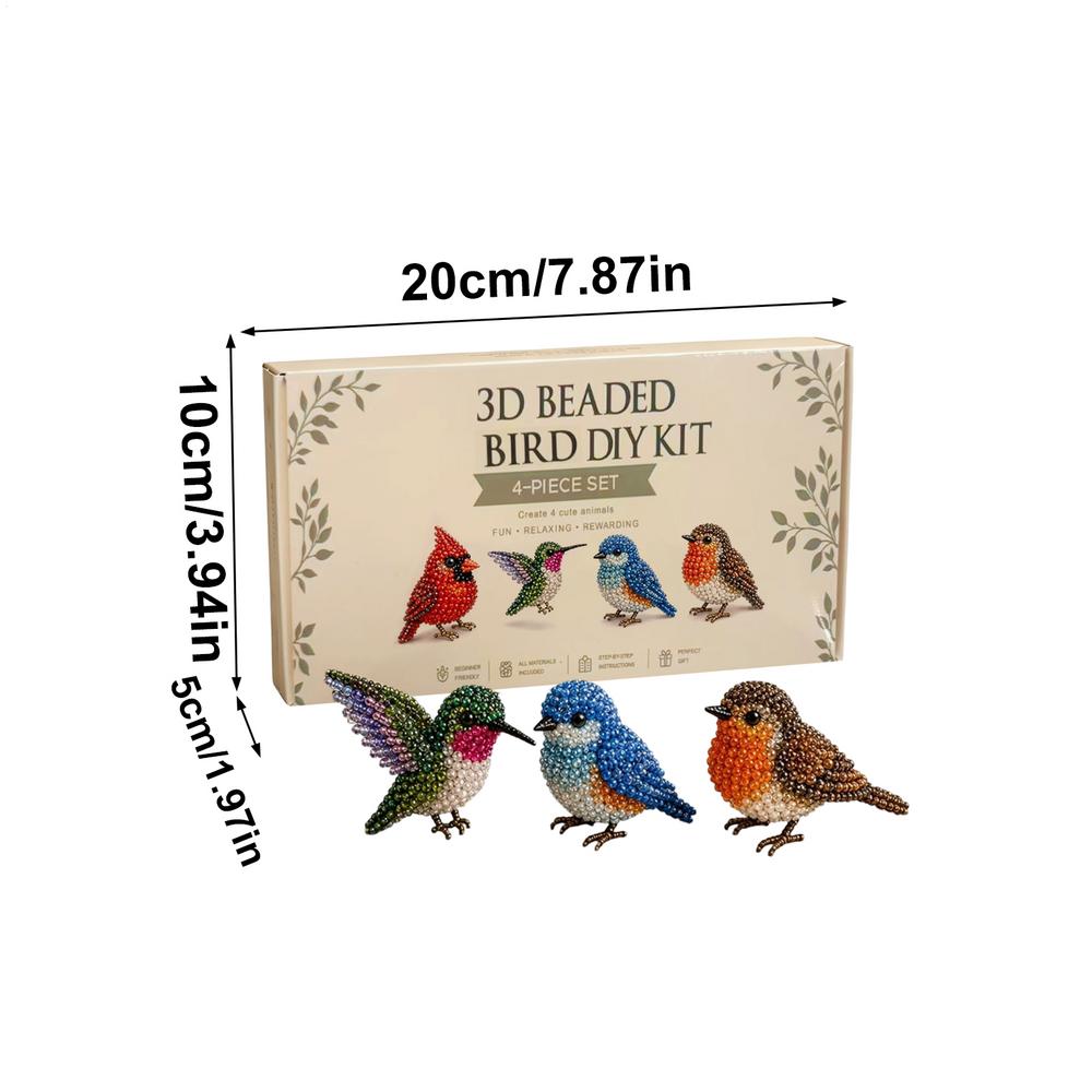 Mini 3D Beestje Kralen Knutselpakket met Instructies Makkelijk Knutselen Schattig 3D Beestje Kralenpakket voor Beginners Knutselaars Volwassenen