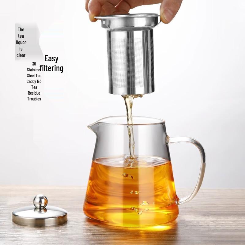 WZ Glass Heat-Resistant Teapot with Stainless Steel Filter