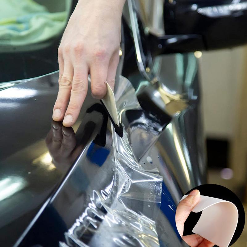 Trapezoid Card Squeegee Car Window Tint Vinyl Wrapping Squeegee Plastic Card Scraper with Different Hardness PPF Film Tools