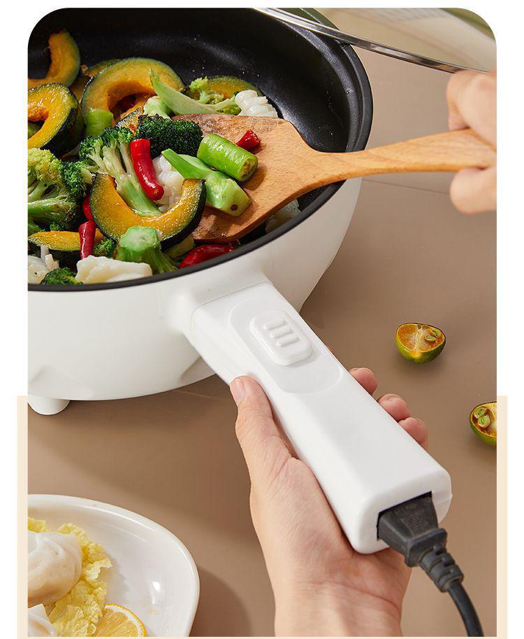 Wielofunkcyjna elektryczna patelnia: Użytek w akademiku i wynajmie do gotowania, gotowania na parze i gotowania