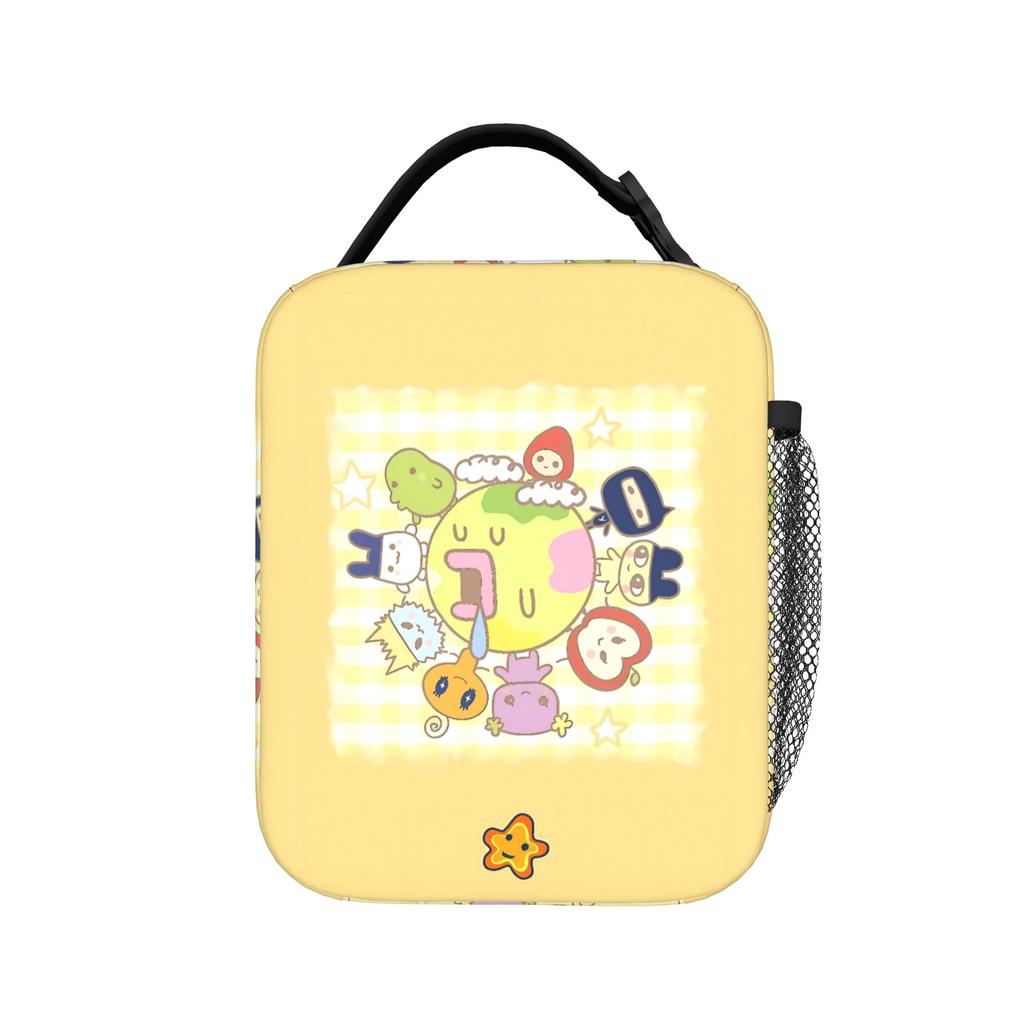 Tamagotchi Lunch Bag Cute Outdoor Picnic Lunch Box Print Portable Thermal Tote Handbags