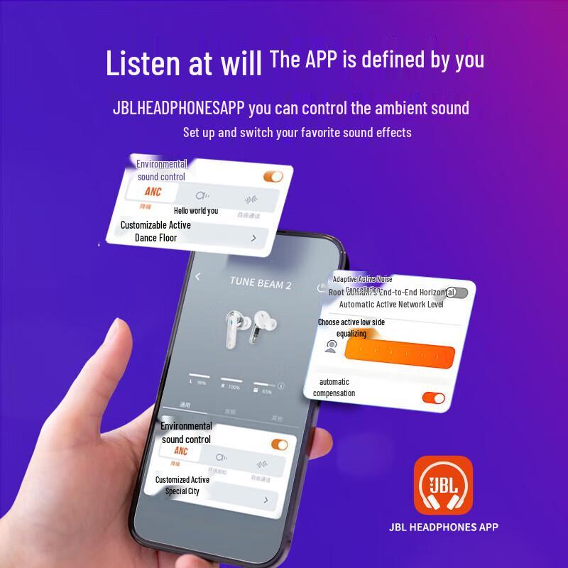 JBL Tune Beam 2 True Wireless Noise-Cancelling Earbuds