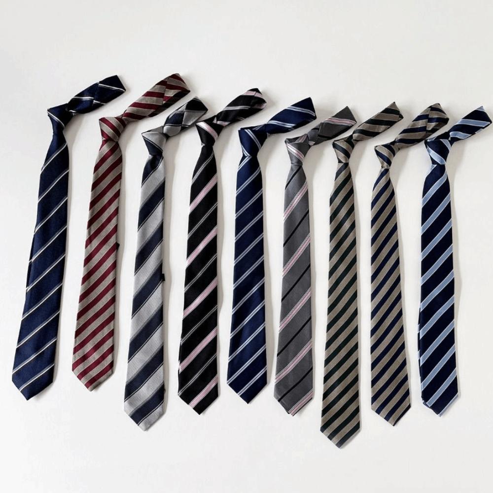 Korean Striped Tie Printed Shirt Tie Decoration Clothing Decoration JK Uniform Necktie  Students