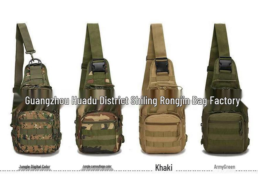 Camouflage Canvas Cycling Crossbody Bag - Outdoor Tactical Chest Pack