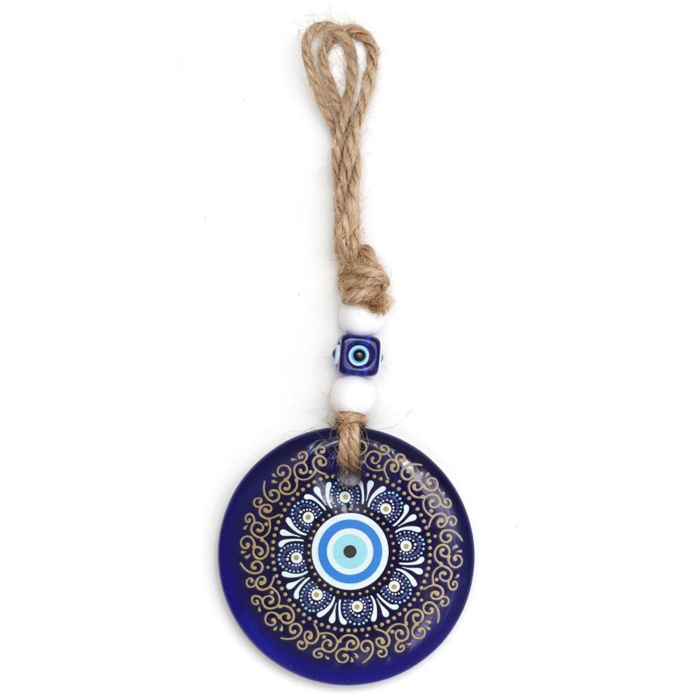 Hand of Fatima Lucky Eye Keychain Blue Eye Car Hanging Charm Lucky Eye Pendant DIY Trinkets