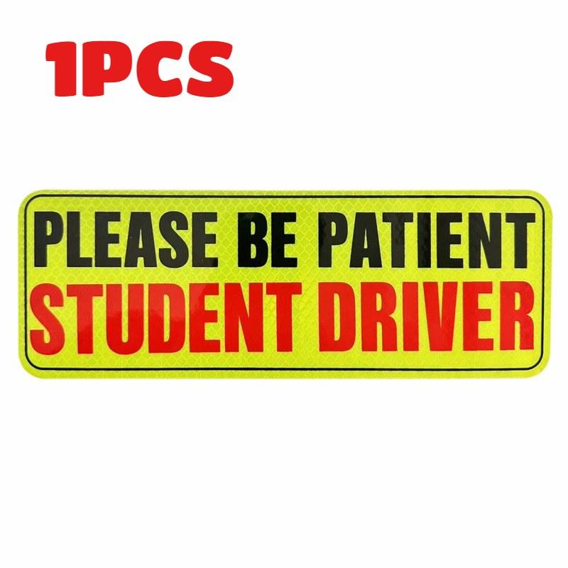 Fahrschüler Magnet für Auto Aufkleber für Fahranfänger Sicherheitswarnung Reflektierender Aufkleber für Fahranfänger Bitte Geduld Fahrschüler 1/3P