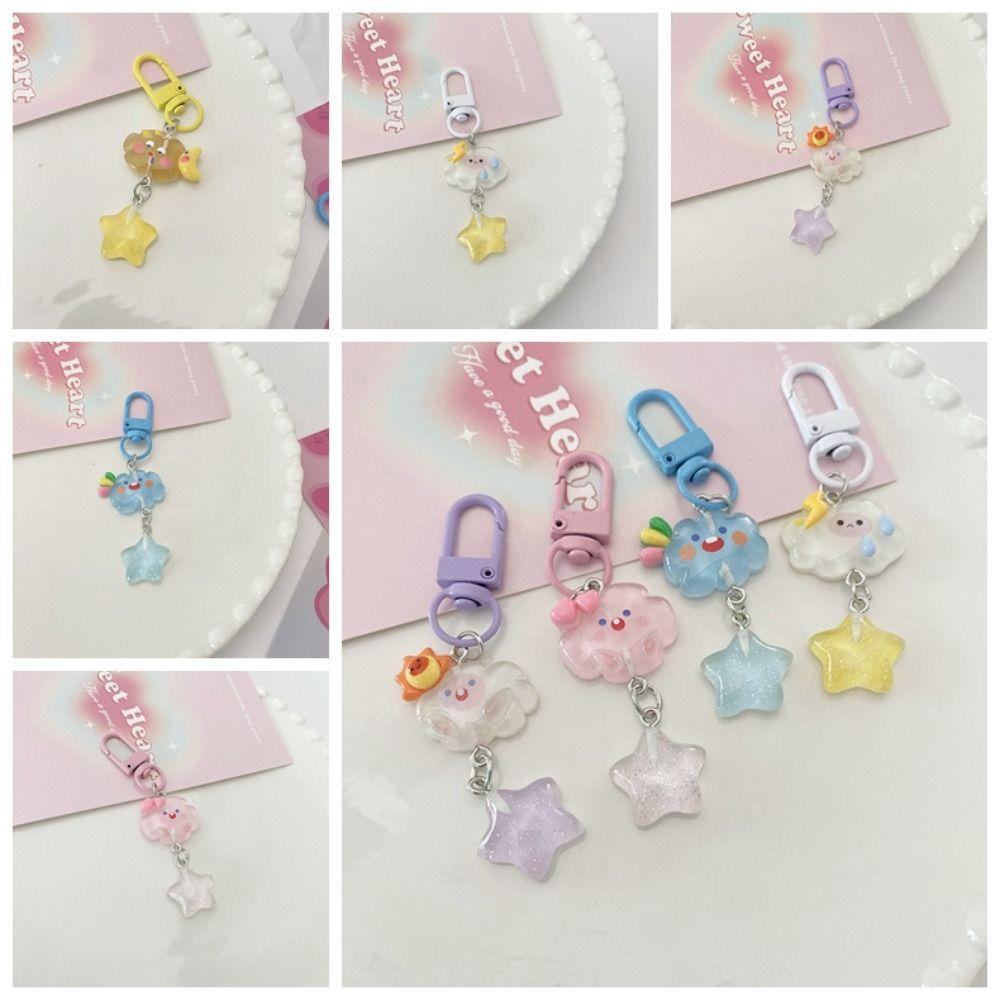 

Star Starry Clouds Keychain Korean Style Cute Activity Gifts фіолетовий