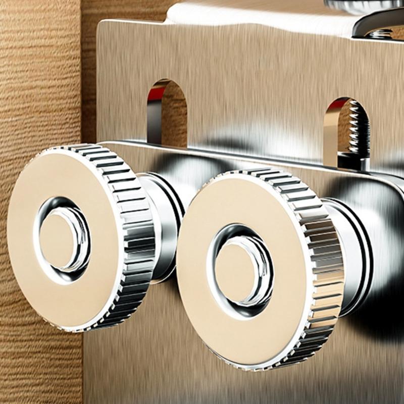 Werkzeug zur Positionierung und Montage von Schranktüren aus Edelstahl für effiziente Kleider- und Hängeschränke, präzise Vorrichtung