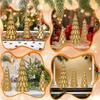 AS60-Home Party Decor Illuminated Mercury Glass Trees 5PCS Christmas Tree With Led Lights For Xmas Mantel
