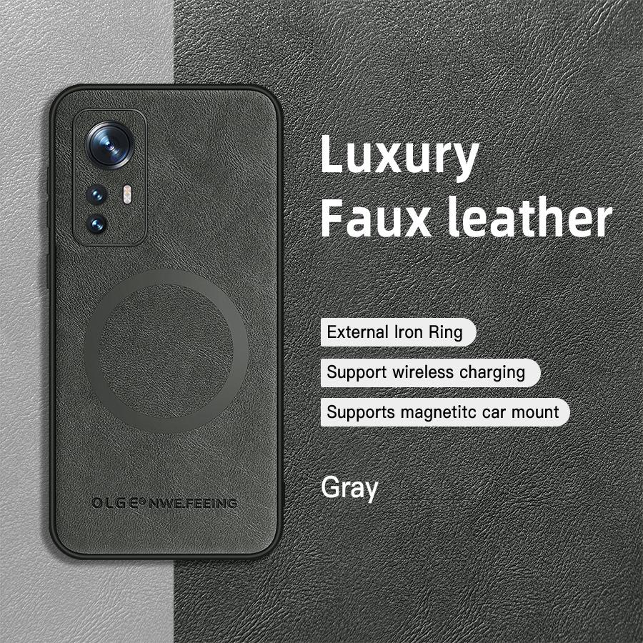 

Для Xiaomi 12 12S 12X 12 Pro 12s Pro 12s Ultra 12 Lite Чехол для телефона из ПУ кожи с магнитным кольцом, мягким краем, защитой от падения и отпечатков пальцев For Xiaomi 12 Lite