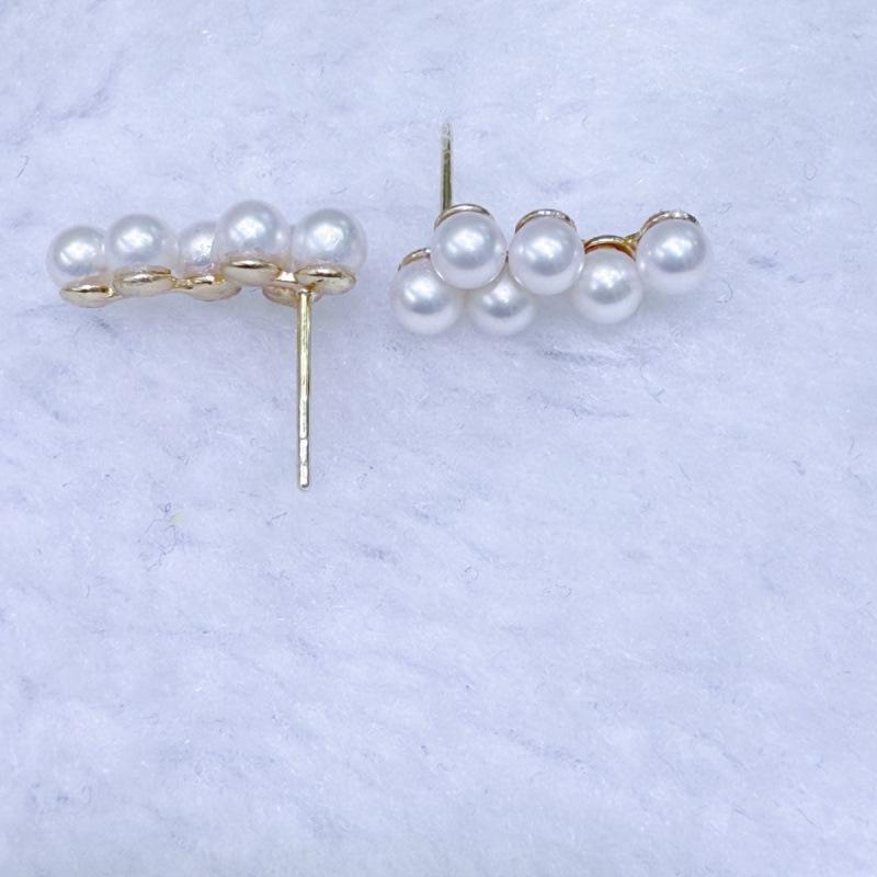 

Серьги-пусеты Zhuji Aurora из стерлингового серебра с пресноводным жемчугом 3-4 мм круглой формы для женщин, в корейском стиле.