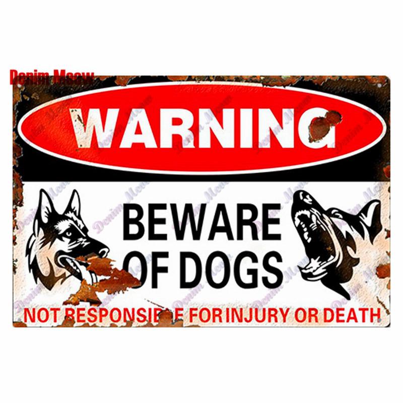 Vintage Beware of Dog, Metal Sign, Warning Danger, Protected Pit Bull Dog, No Bal, Wall Decor, Private Area Decoration, WY45