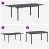 Outdoor Dining Table Foldable Anthracite 210 x 90 x 73 cm Steel