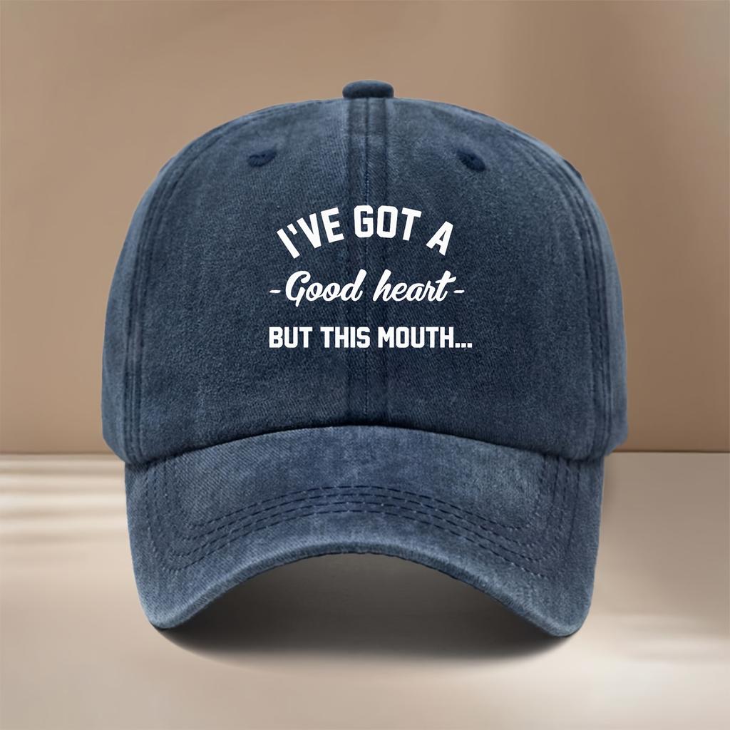 Uniform Cap for Men and Women, Straightforward and Humorous Style, Light and Comfortable Curved Brim Trucker Hat