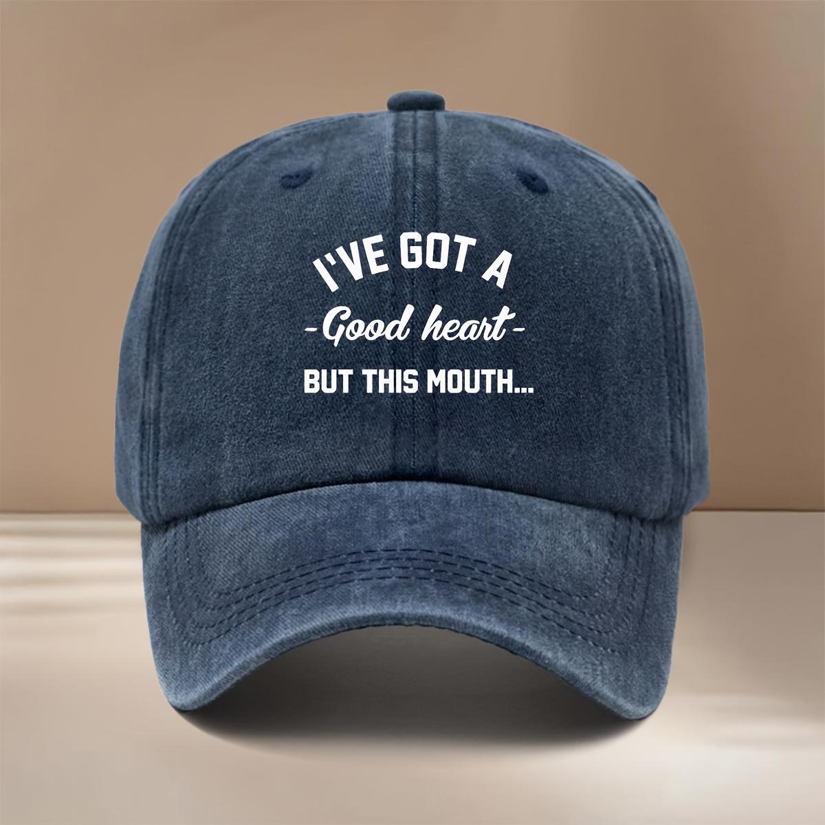 Uniform Cap for Men and Women, Straightforward and Humorous Style, Light and Comfortable Curved Brim Trucker Hat темно-синий