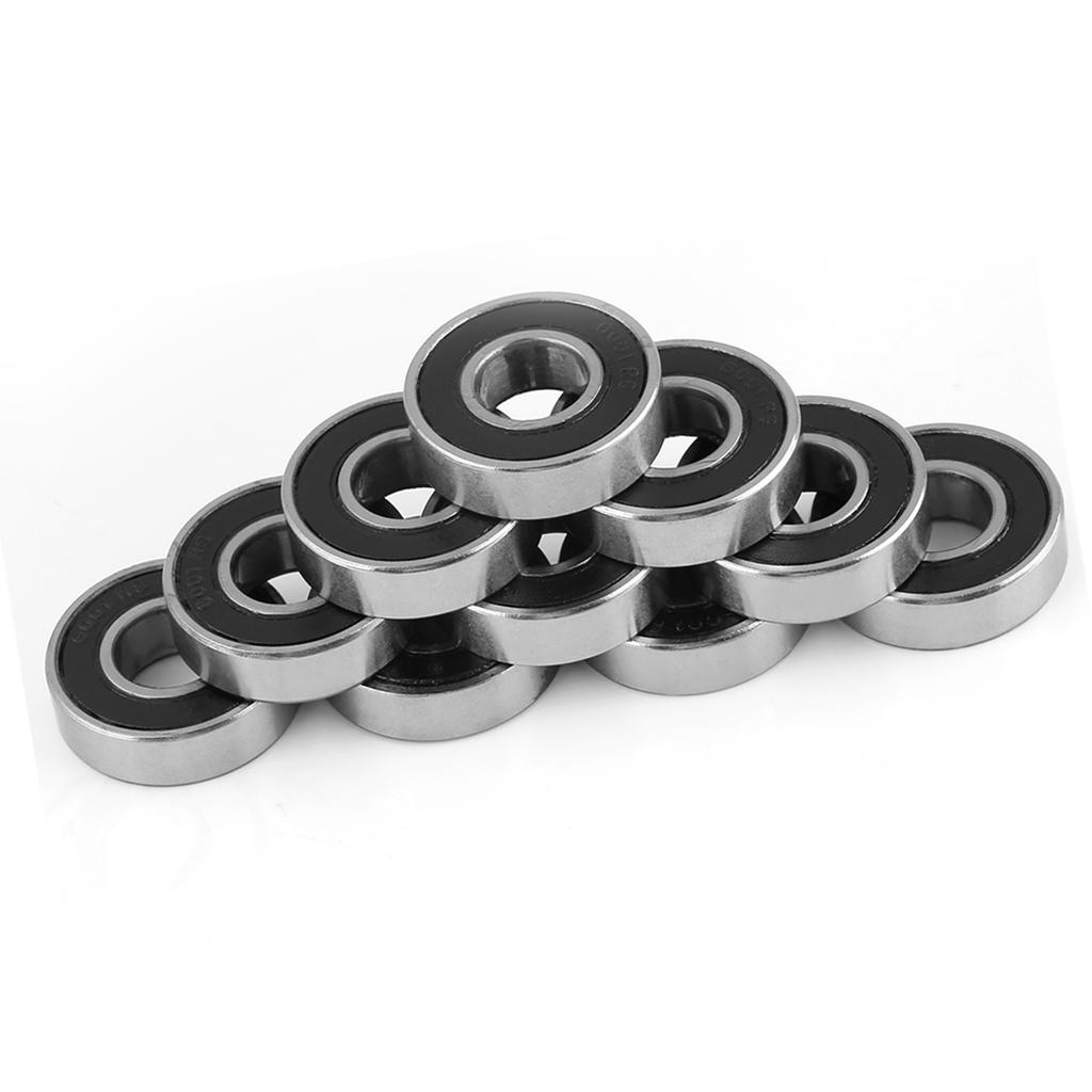 10 Pcs Durable MultiUse Rubber Sealed Deep Groove 60012RS Ball Bearings(12x28x8mm)