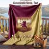 Flaneldecke Aston Villa Aufdruck Benutzerdefinierter Name Text Weiche Decke für Sofa Bett