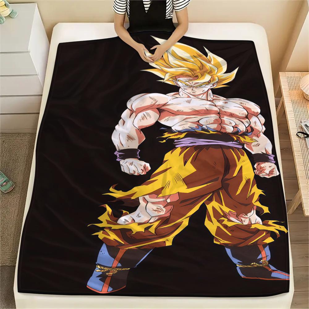 Vegito Print Flannel Blanket, Warm for Sofa Bed Chair Picnic Travel, Bedroom Decorative Home Throw -HE32