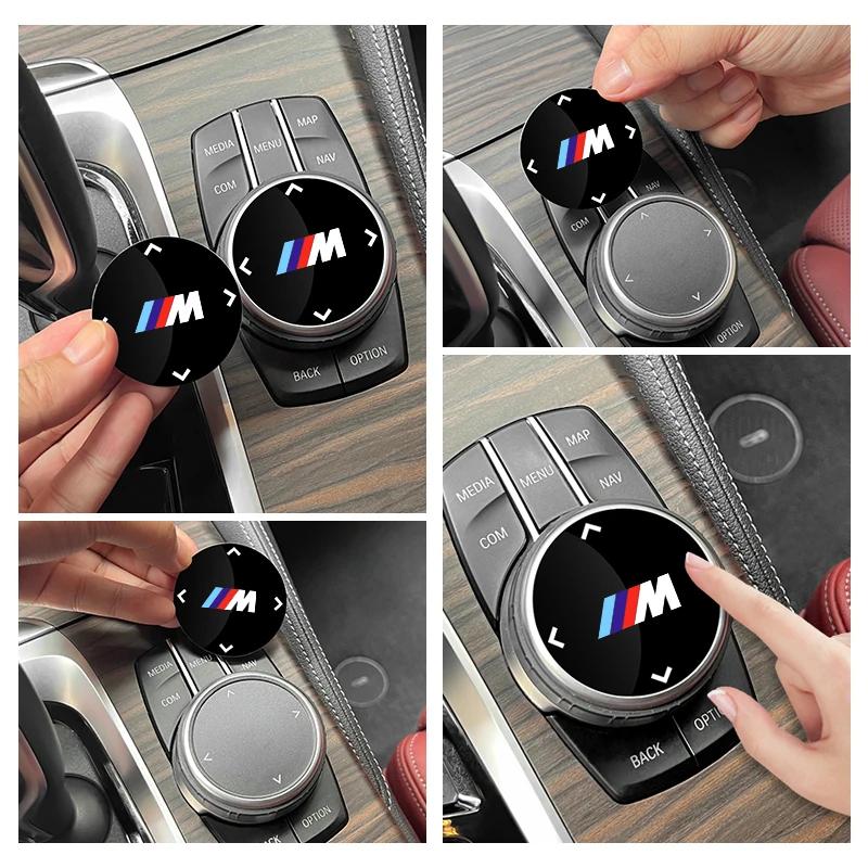 Car Sticker 2025 Hot Car Multimedia Knob Button Cover Rotary Sticker Cars Accessories For BMW Performance E46 E90 G11 F10 F30 G0