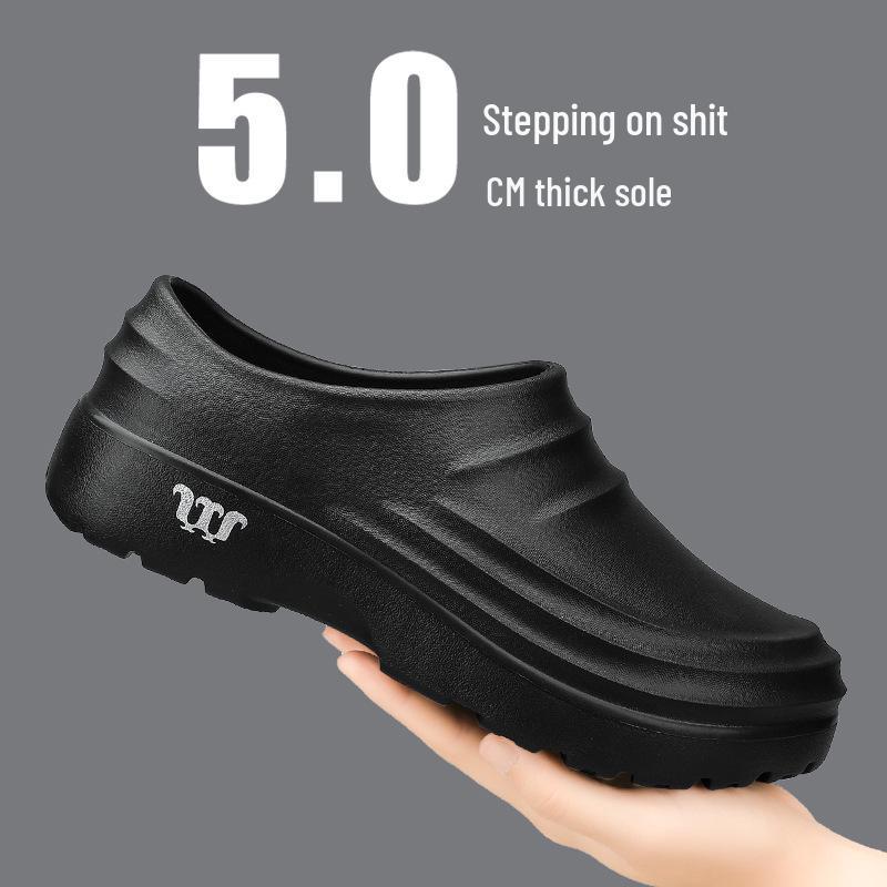 Chef Men's Non-Slip Waterproof Work Shoes - Oil-Resistant, Hotel-Grade, Durable, Soft Sole for Kitchen Safety