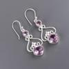 Morganite Gemstone Silver Earrings 1.60", 925 Sterling Silver Customize Dangle Jewelry For Women EE-18-11