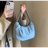 Niche Pleated Bag Women's 2023 Korean Version of Cream Candy Underarm Bag Casual Fashion Shoulder Portable Cloud Bag