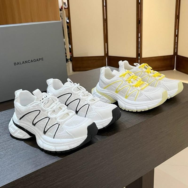 Leather platform dad shoes women's mesh thin new summer breathable versatile casual sports muffin shoes tide