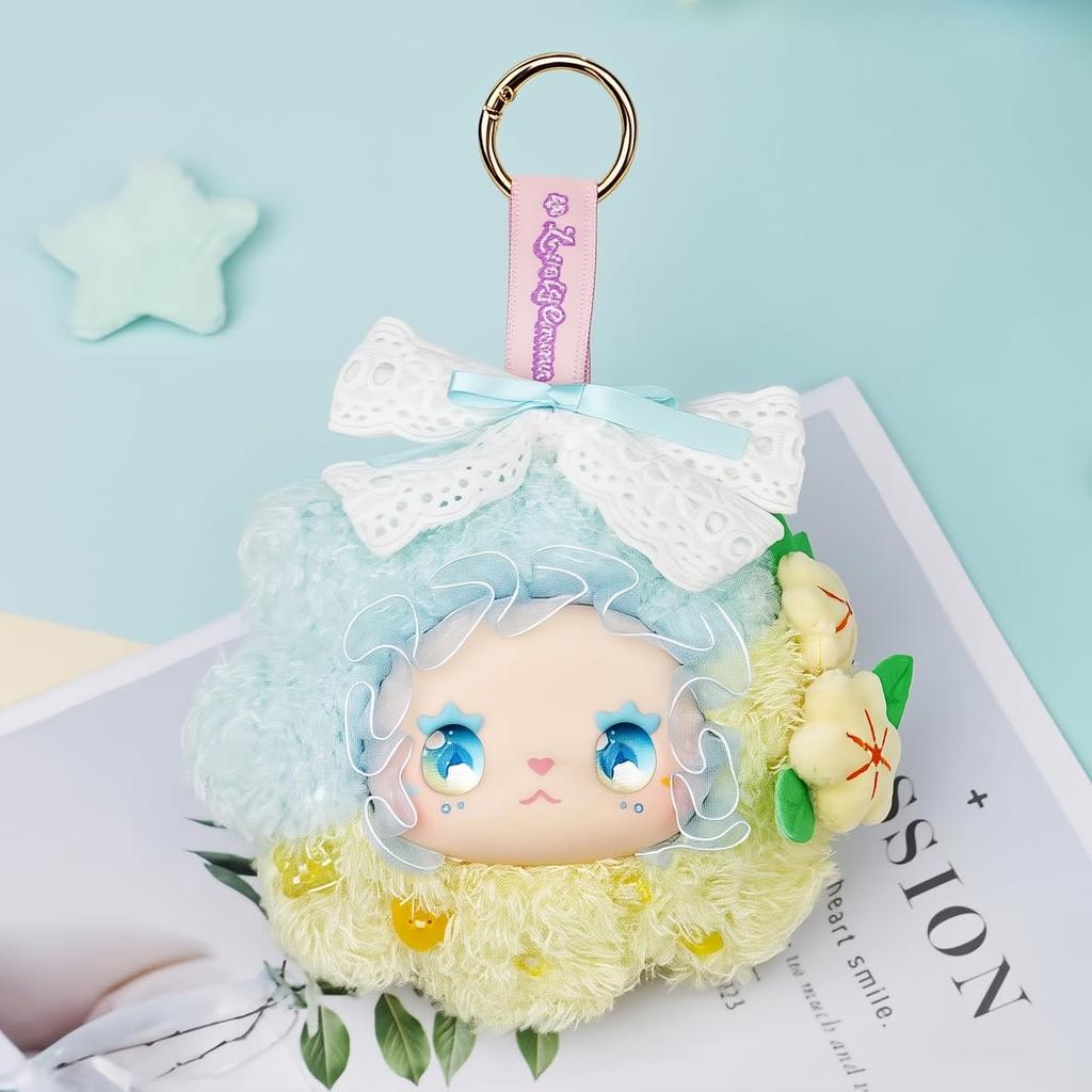 LOVELY EMMA Saisai Hanarei Series Mascot Plush Toy Blind Box Lovebu Plush Toy Lovebu Doll Glass Face Fluffy Wavy Lace Colorful Colors Ribbon 8 Types 2