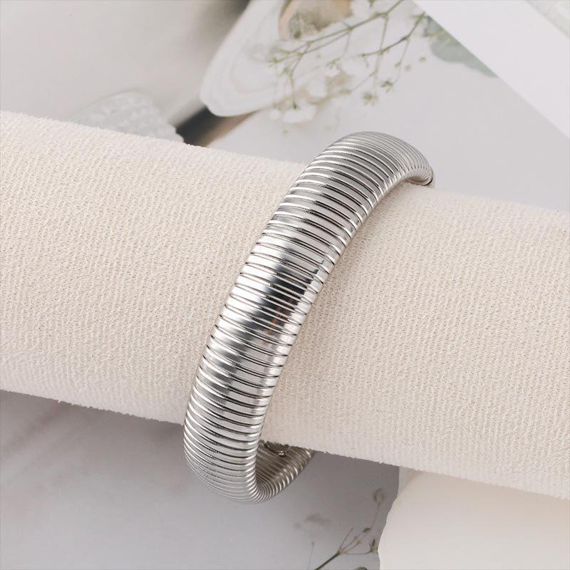 European and American Retro Striped Elastic Bracelet Simple Fashion Trend Adjustable Bracelet