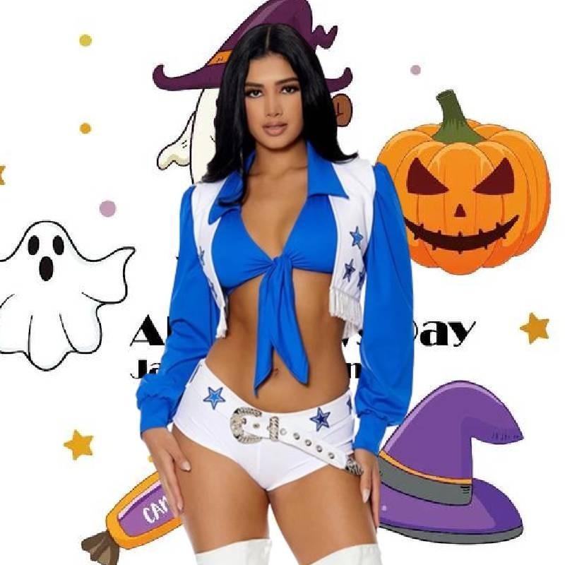 Iøynefallende Stjerne Cheerleader Kostyme For Kvinner Ideelt For Halloween Og Arrangementer