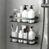 Wall-mounted Shower Rack, Large Capacity, No-drill Installation, Floating Shelf for Bathroom and Kitchen, Space-saving, Easy To Install