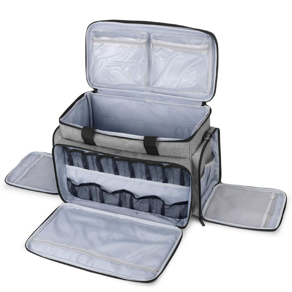 Luxja Sewing Machine Case with Hardboard To Store Sewing Tools Cushioned (Gray)