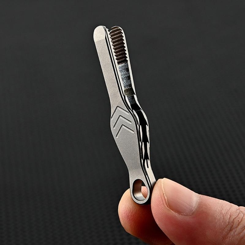 Titan-Pinzette Taschentaschenpinzette Mini-Titanlegierung Klemmpinzette Überlebenswerkzeuge für Outdoor-Reisen Campen Wandern Zuhause