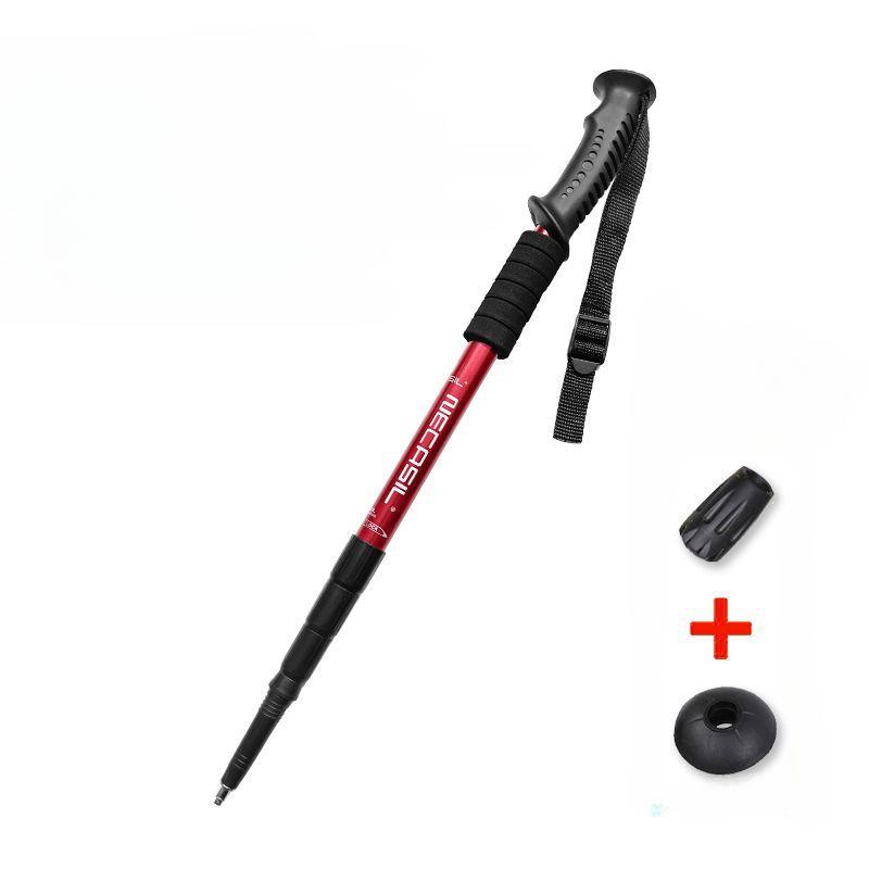 Aluminiumslegering Teleskopisk Stav Vandrestaver Bastão De Trekking Gåstav Ultralett Demper Gåstokk Alpenstock