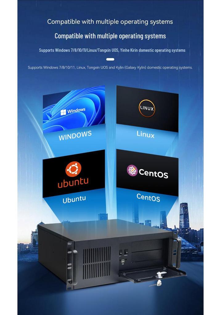 Yingtengfei 4U Rackmount Industrial PC, High Performance Core i3 14th Gen, 6 USB Ports, Dual Network.