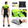 Santic Men's Cycling Jersey and Pants Set, Short Sleeve, Road Bike Wear, Green, Size XL