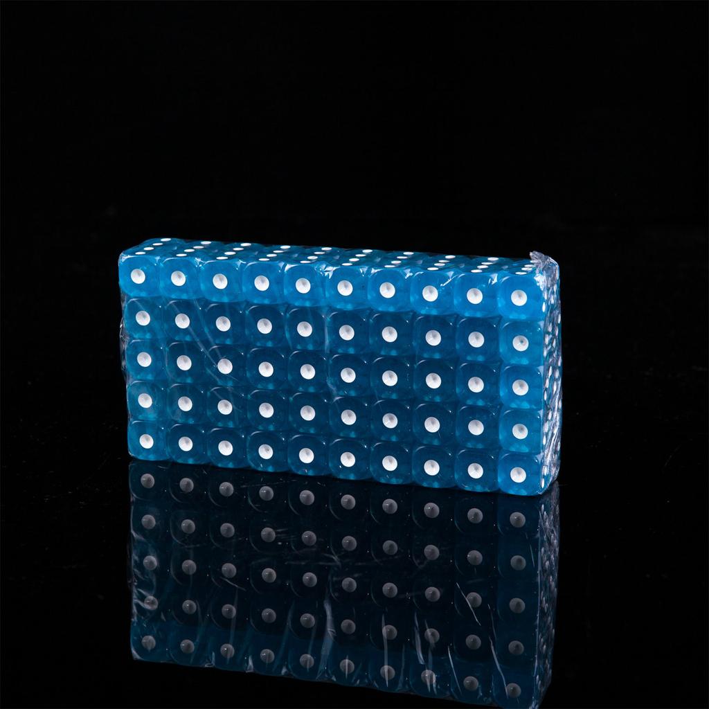 100Pcs Board Game Dices with Storage Bag Colourful Game Dices 14mm Six Sided Dices Kids Learning Resource Dot Dices