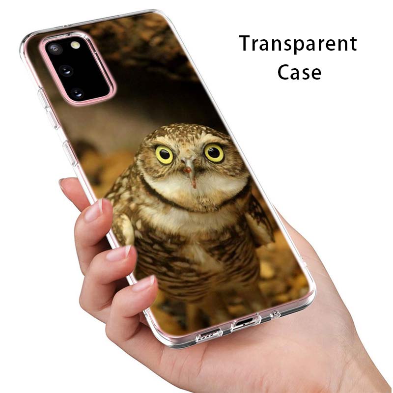 Camouflage Owl Animal For Samsung Galaxy S22 Pro S21 S20 FE Ultra S10 S10E Lite S9 S8 Plus S7 S6 Edge Soft Phone Case