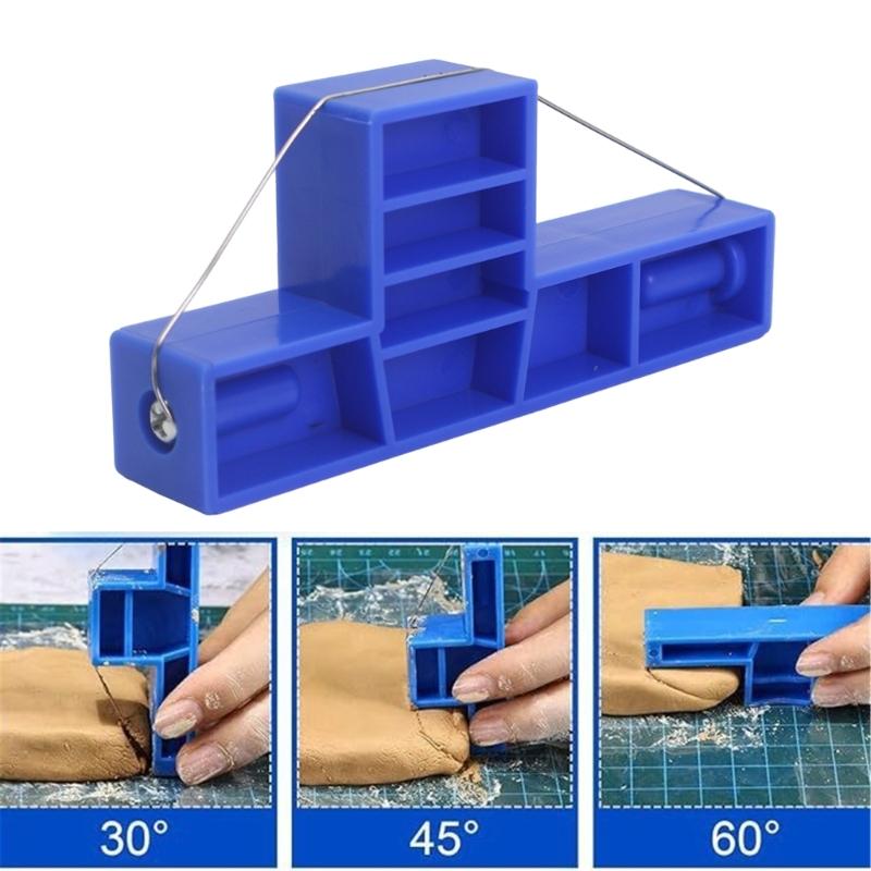 Úhlový řezací nástroj na hlínu Malý úhlový nástroj na úpravu hlíny pro keramiku Plastový keramický drát Malý ocelový drát Úhlový řezač