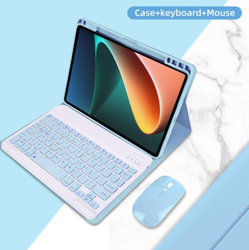 Leather Case for Xiaomi Pad 6 5 Pro with Bluetooth Keyboard Mouse Holder Pen Slot Redmi Pad SE 11 Inch