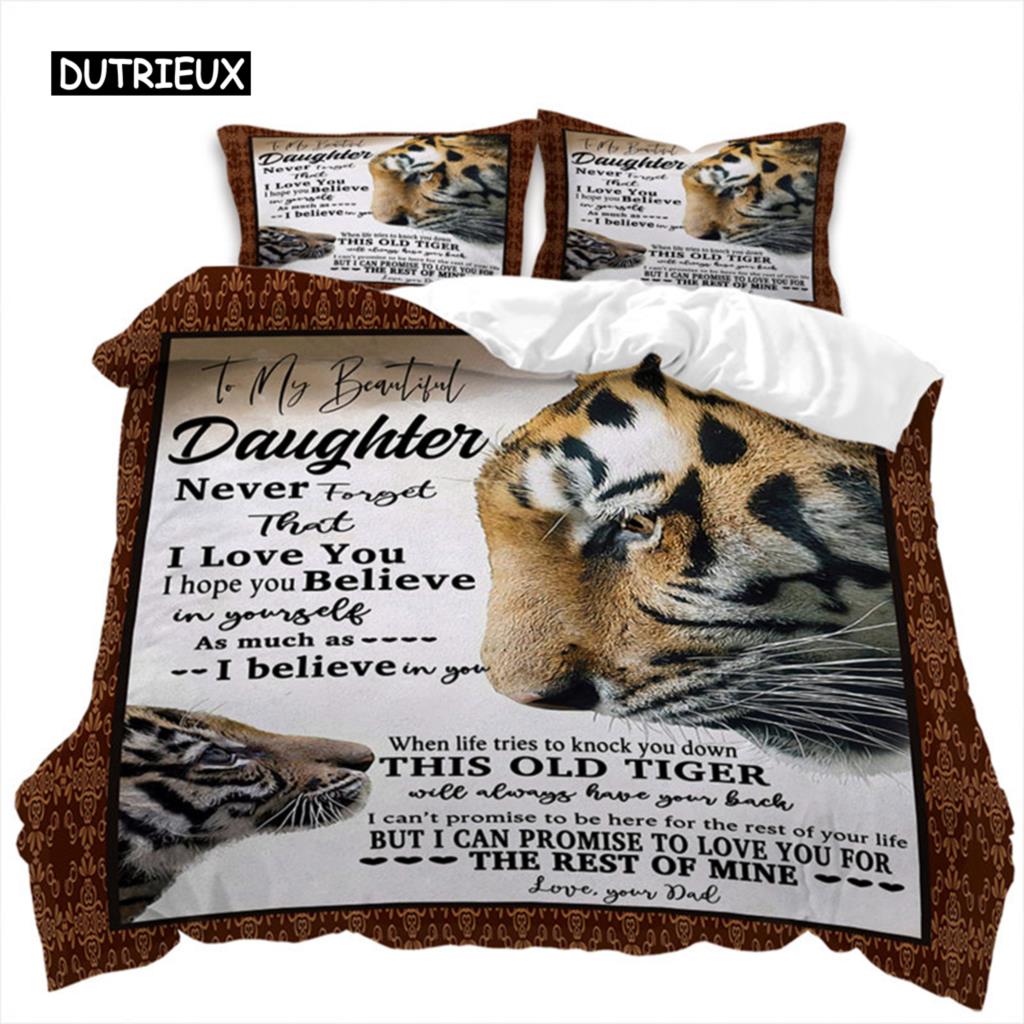 Love Letter Duvet Cover Abstract Word Print Comforter Cover Animal Theme Bedding Set The Meaningful Gift For Family And Friends