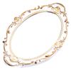 European Decorative Plate Storage Tray Portable Oval Plate Jewelry Display Decor Candy Tray Vintage Make Up Mirror