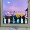 Spring Summer Flower Butterfly Window Cling Colorful Floral Window Sticker Removable Double-Sided Static Decals for Home Office Classroom Decor