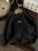 Casual Women Hoodie with Butterfly Print Kangaroo Pocket Long Sleeves Casual Stylish Pullover Hooded Sweatshirt with Drawstring