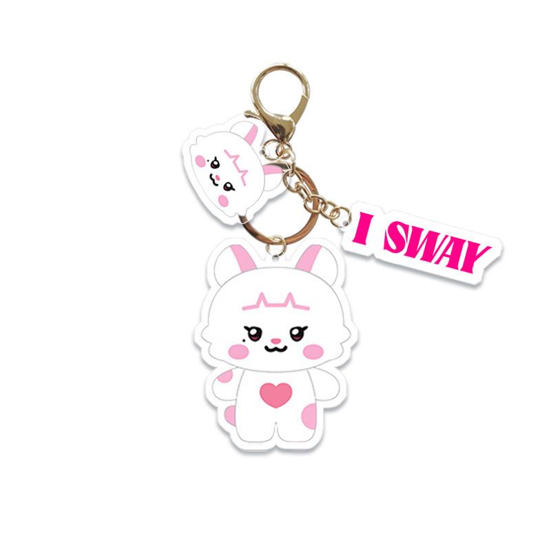 Kpop (G)I-DLE Album I SWAY KLAXON Cartoon Plush Doll Keychian YUQI Soyeon Miyeon Minnie Peripheral Bag Pendant Tabletop Ornament