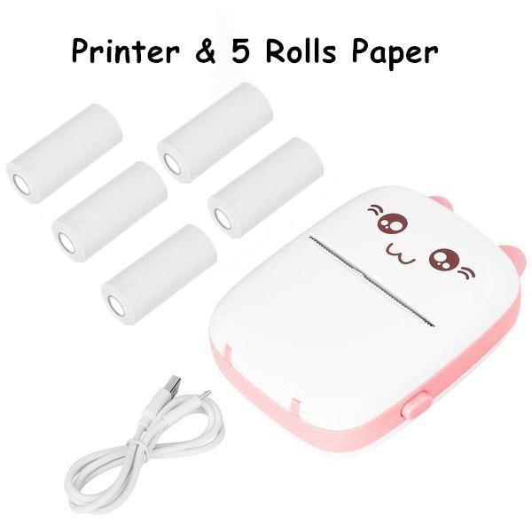 Mini Printer for IPhone and Android, Wireless Mini Photo Printer Label Printer, Portable Mini Thermal Printer for Printing Label