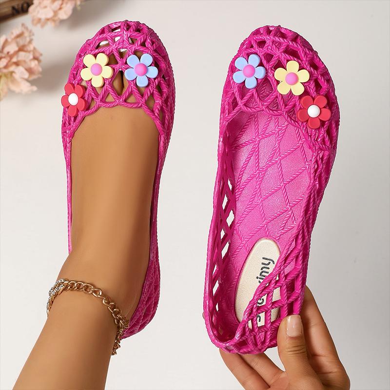 Flats Women Shoes Casual Mesh Shoes Cozy Walking Flower Sandals Woman Loafers Shoes 2025 Summer Dress Zapatos De Mujer
