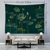 1pc Green for Lotus Tapestry Wall Hanging, Room Decoration, Bedroom Decor, Living Room Background, Natural Style Backdrop, Hanging Cloth Tapestry