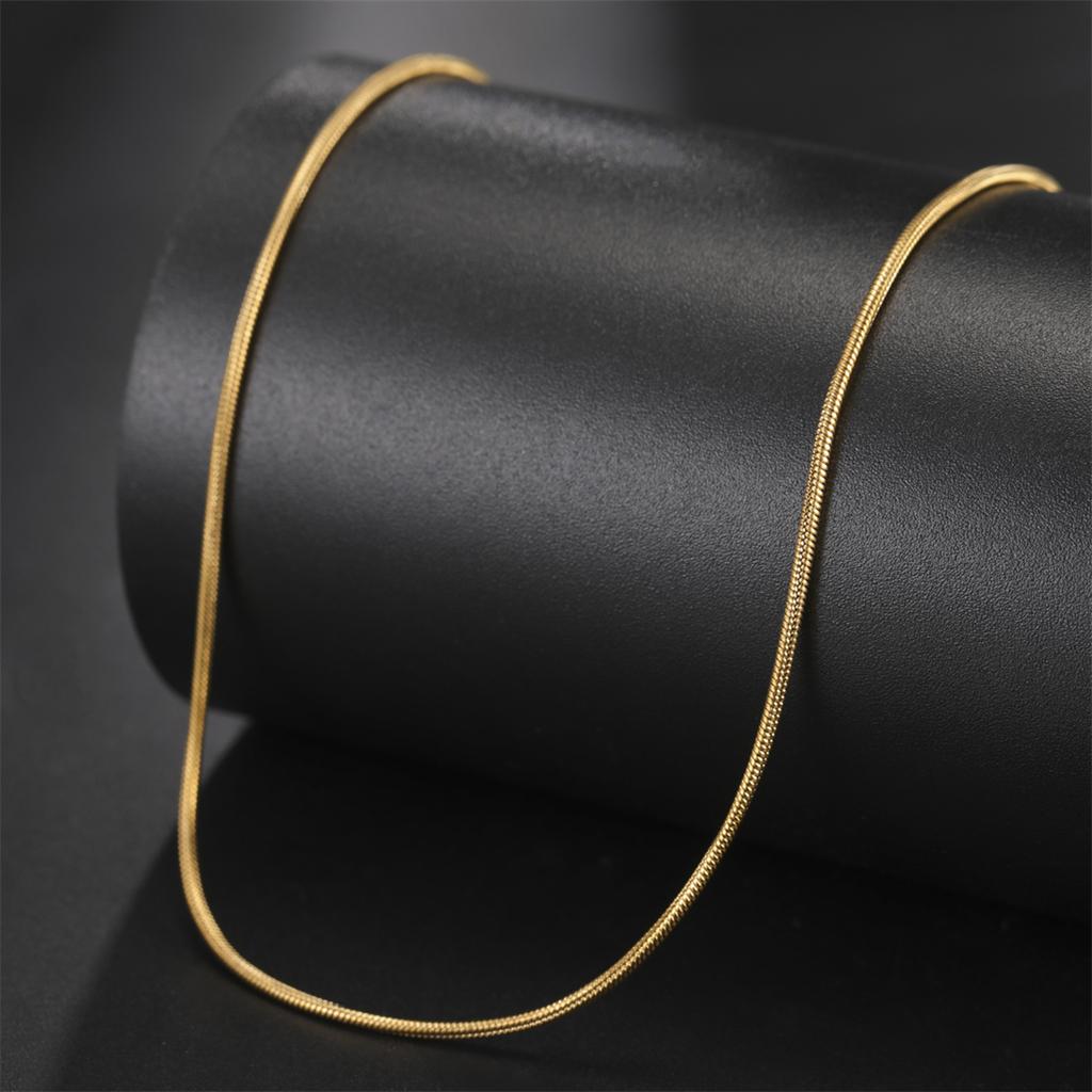 EUEAVAN Basic Snake Chain Necklace For Woman Men Stainless Steel 80cm Adjustable Chains Jewelry Accessories Gift Wholesale